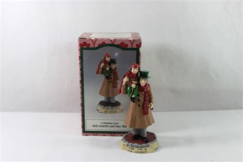 A Christmas Carol Bob Cratchit And Tiny Tim Figurine In Box By Novelino