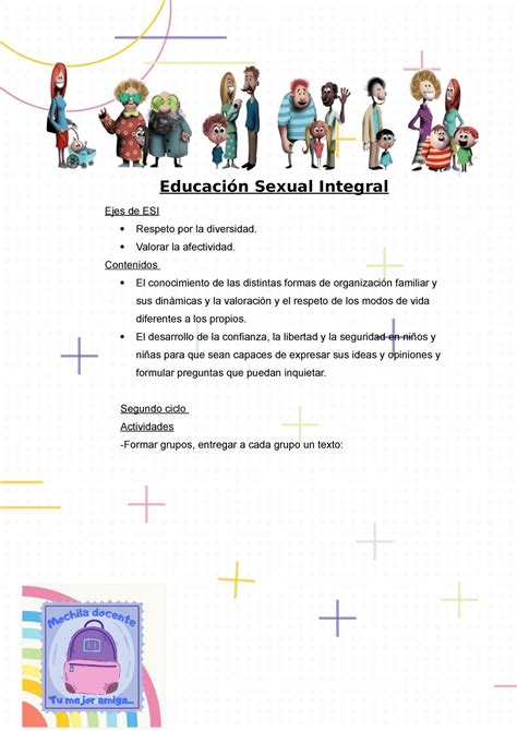 Actividades Para Trabajar Esi Con Los Padres De Primaria Hemos Vrogue