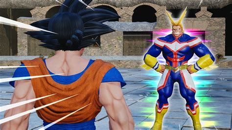 Jump Force Goku Meets All Might Challenges Him To A Fight DLC Story