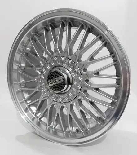 Rodas Bbs Ballina Aro 17 4x100 Jogo Bicos Parafusos Cor Prata