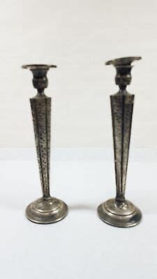 Vintage 2 Sterling Silver Weighted Candlestick Holders EBay