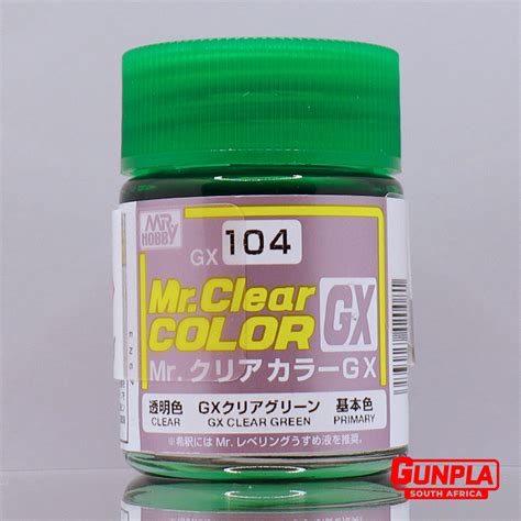 Mr Clear Color Gx104 Gx Clear Green 18ml — Gunpla Sa