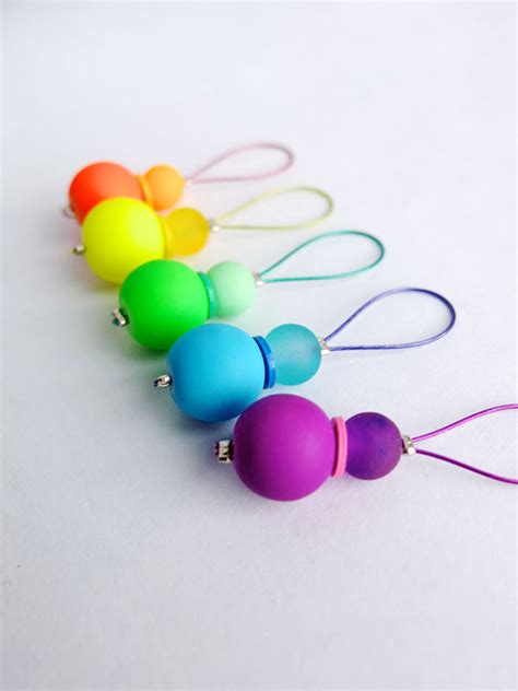 Diy Rainbow Stitch Markers For Knitting My Poppet Makes