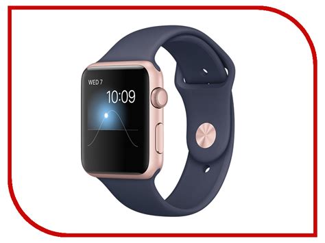 Умные часы APPLE Watch Series 2 42mm Pink Gold with Dark Blue Band ...