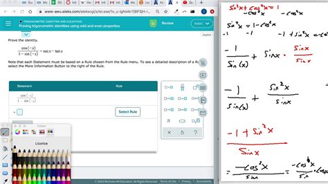 Proving Trigonometric Identities Using Odd And Even Properties 2 Youtube