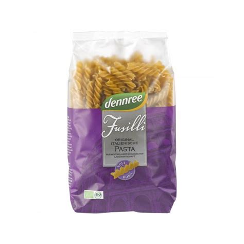 Fusilli Din Grau Dur Integrale Eco Bio 500g Dennree Minuneanaturii Ro