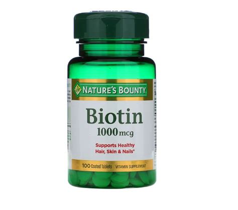 Biotina 1 000mcg 100 Comprimidos Natures Bounty