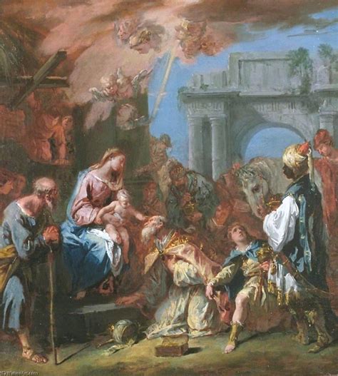 Paintings Reproductions Adoration Of The Magi 1726 By Sebastiano Ricci