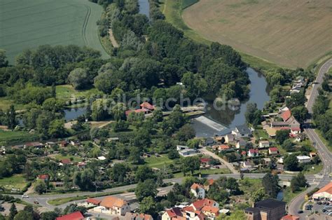 Luftbild Artern Unstrut Wehr Und Wasserkraftanlage An Der Unstrut In