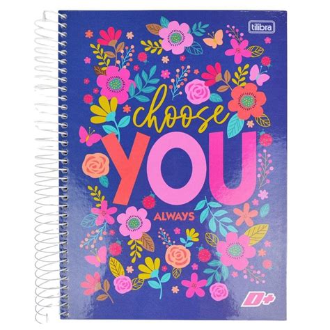 Caderno Coca Cola Flor Rosa Espiral Grande Materias Folhas