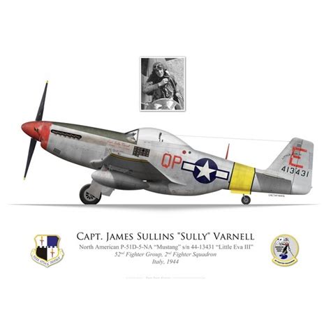 P-51D Mustang "Little Eva III", Capt. James "Sully" Varnell, 52nd ...