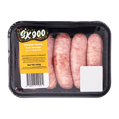 Cheddar Cheese Pork Sausage Smoked Frozen (350gm) - 900 Holding (S) Pte Ltd