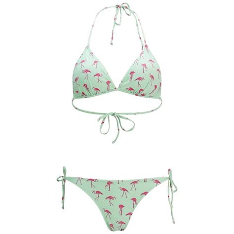 Only Women S Flamingo Print Bikini Bay Clothing Thehut