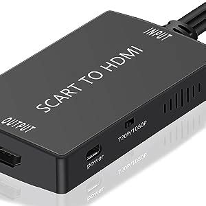 AIFHDAUF Scart Auf HDMI Konverter Mit HDMI Kabel Scart Eingang HDMI