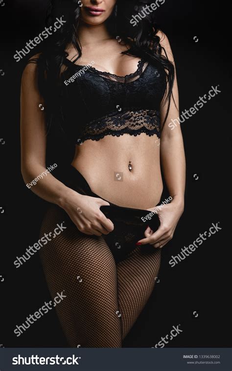 Sexy Woman Lace Black Sensual Lingerie Stock Photo Shutterstock
