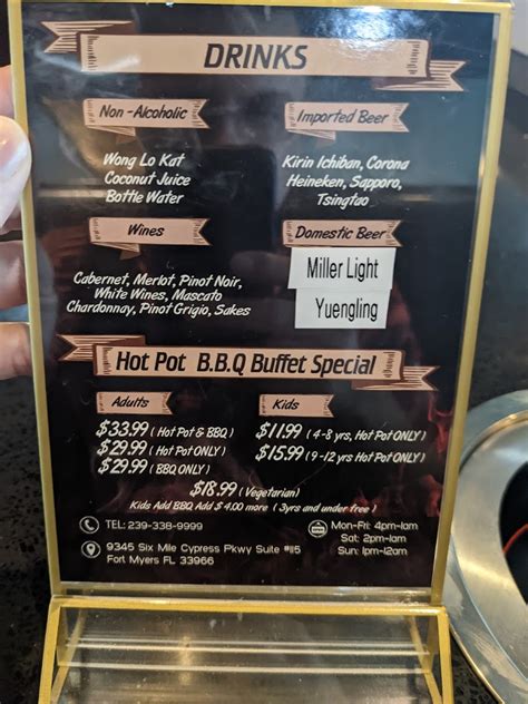 Hot Pot BBQ Menu A Flavorful Journey Awaits You
