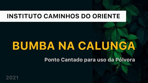 Bumba Na Calunga Ponto Cantado De Uso Da P Lvora Na Umbanda Youtube