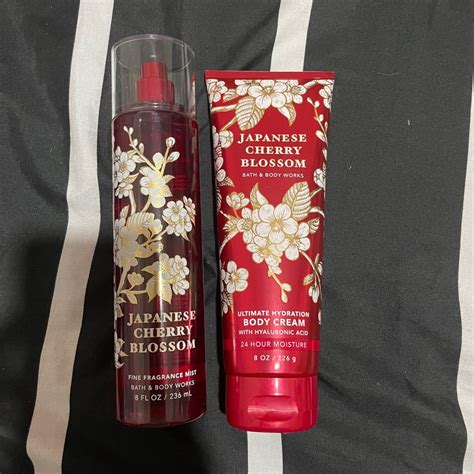 Bath And Body Works Japanese Cherry Blossom Fragrance Mist And Body Cream