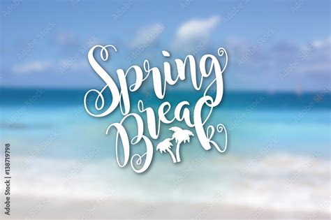 Spring Break tropical beach Stock Photo | Adobe Stock