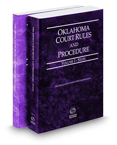 Oklahoma Court Rules And Procedure State And Federal