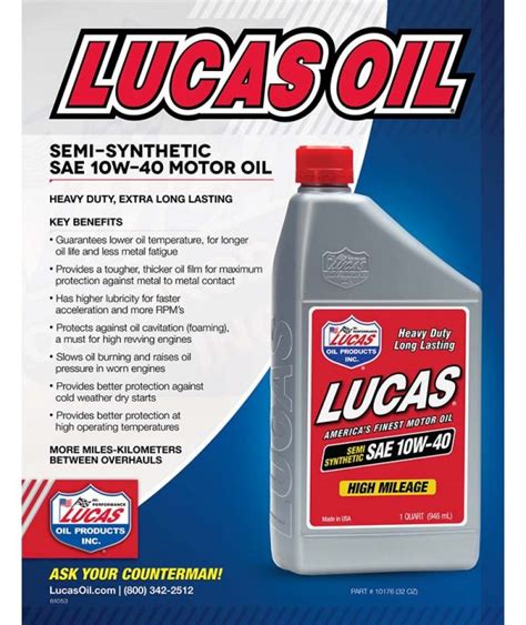 Lucas Semi Synthetic 10W 40 ToughAG