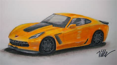 Corvette Drawing at GetDrawings | Free download