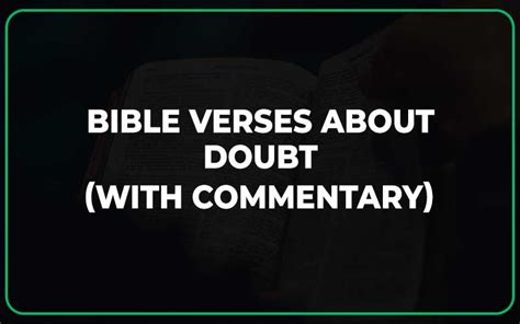 21 Best Bible Verses About Doubt With Commentary Scripture Savvy