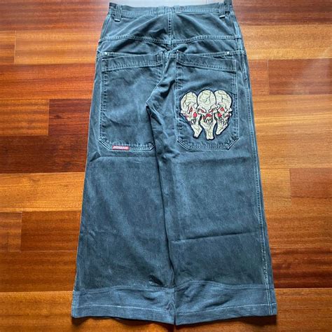 Jnco Mens Jeans Jnco Triple Skulls 36x31 Not Really Depop