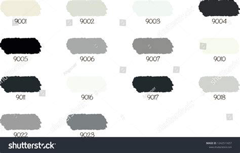 Classic Colors Samples Black White Hues Stock Vector (Royalty Free ...