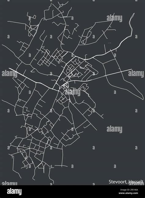 Detailed Hand Drawn Navigational Urban Street Roads Map Of The Stevoort