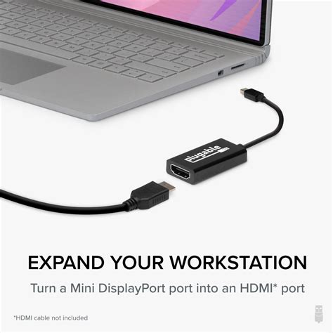 Plugable Mini DisplayPort/Thunderbolt™ 2 to HDMI 2.0 Active Adapter ...