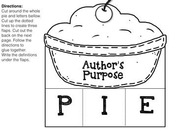 Author's Purpose PIE {Interactive Foldables & Worksheets} by Free to Teach