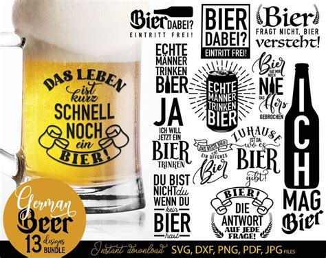 German Plotter File Sayings Bier Lover General Svg Png Dxf Plotter