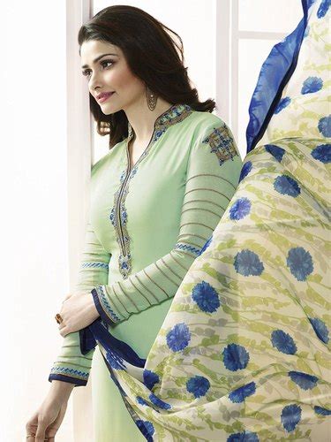 Designer Georgette Embroidered Traditional Semi Stitched Straight