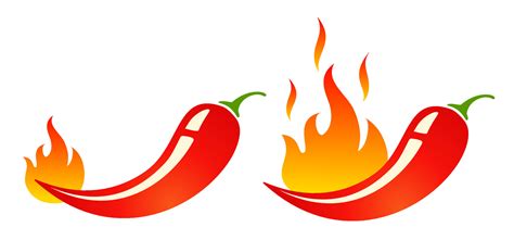 Mild And Hot Chilli Pepper 17079294 Vector Art At Vecteezy