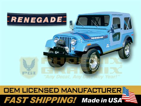 1975 1976 Jeep Renegade Cj5 Cj7 Decals And Stripes Kit Ebay