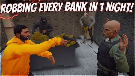 Robbing Every Bank In The City Gta Rp Savage World Rp Youtube