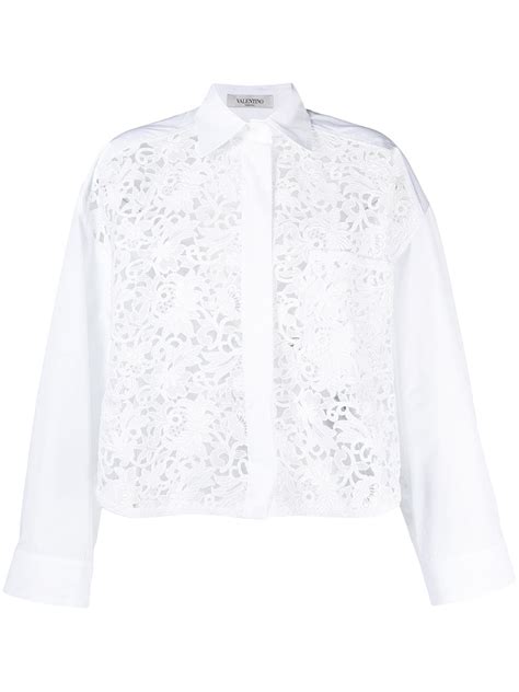 Valentino Garavani Floral Embroidery Shirt Farfetch