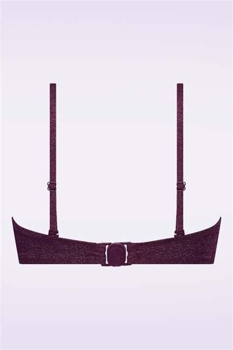 TC Beach Bandeau Shimmer Bikini Top In Merlot Einkaufen Bei Topvintage