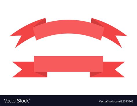 Red Ribbon With Place For Text Royalty Free Vector Image