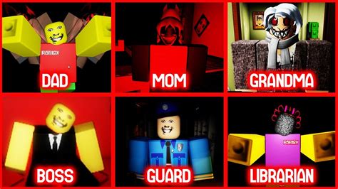 Roblox Weird Strict Dad VS Weird Strict Mom VS Grandma VS Boss VS Hotel