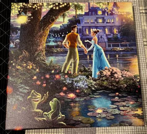 DISNEY PRINCESS AND The Frog By Thomas Kinkade StarFire Prints Hanging