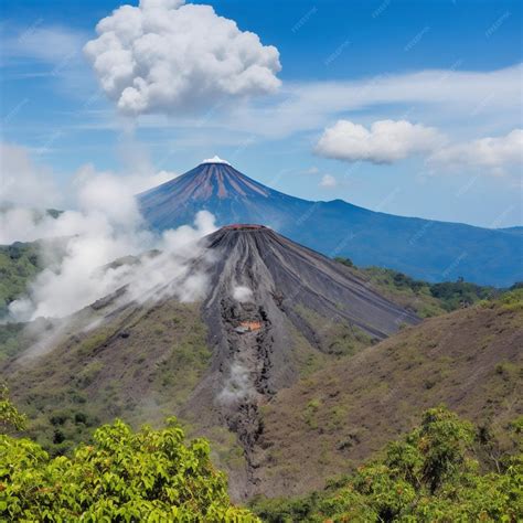 Premium AI Image | Volcano Composite volcano Cinder cone Lava dome