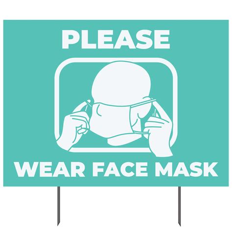"Please Wear Face Mask" Double-sided Yard Sign, 23x17-in | Plum Grove
