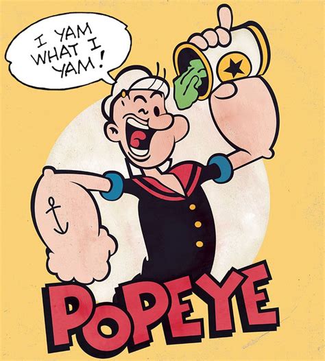 I Yam What I Yam Popeye Cartoon Classic Cartoon Characters Vintage