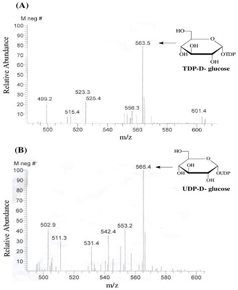 Esi Ms Analysis In Negative Mode M Z Tdp Glucose Product A