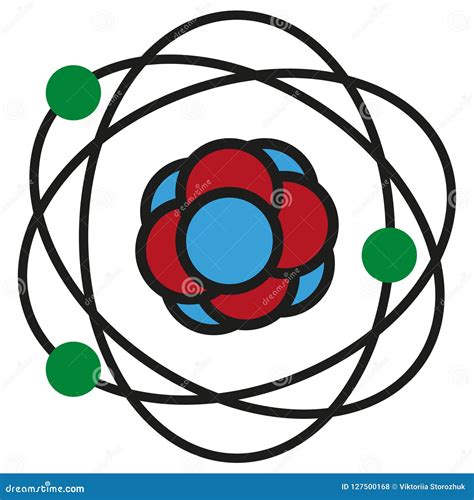 Simple Atom Symbol, Molecule Concept, Structure of the Nucleus, Atom ...