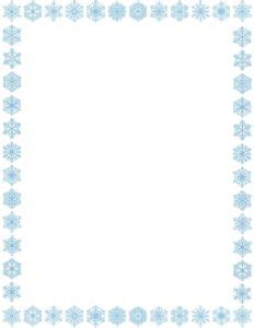 Printable Snowflake Borders Printable Jd