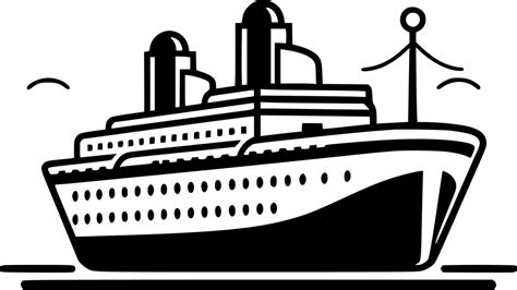 Cruise Minimalist And Simple Silhouette Vector Illustration 24568915