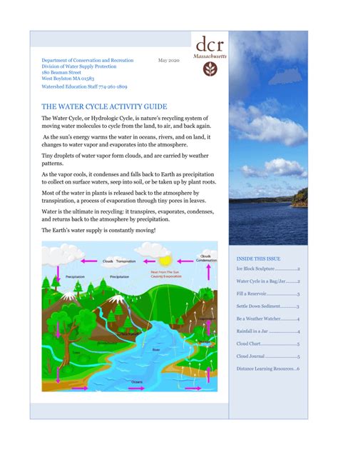 Fillable Online Dcr Watershed Water Cycle Activity Guide Fax Email